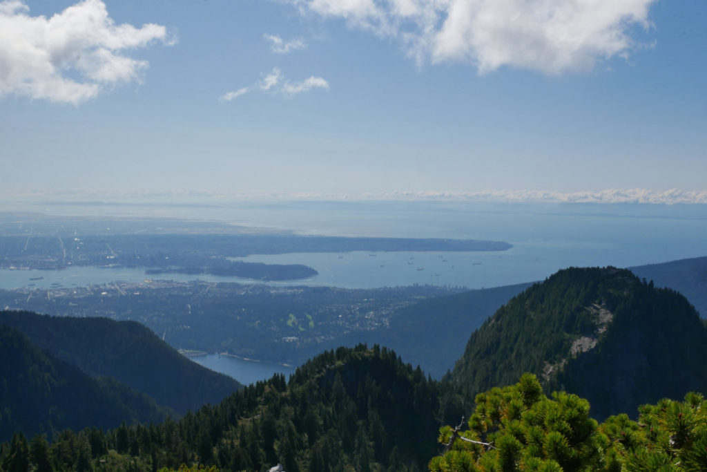 Peeking over Beauty Peak to see Vancouver