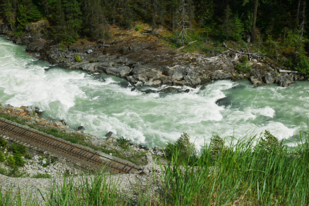 Looking down to the Cheakamus River