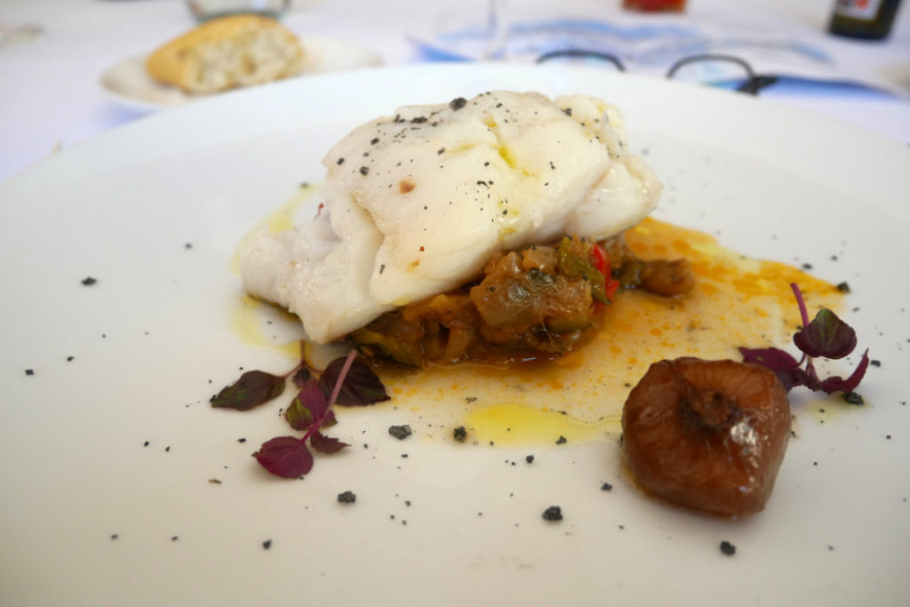 Cod bacalao with ratatouille