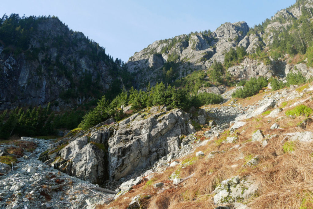 Looking back to to Mount Seymour