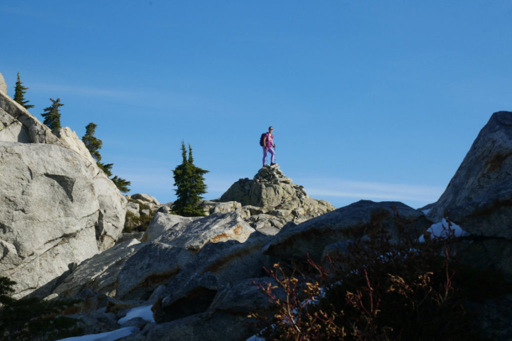 Lisa on top of Mount Elsay