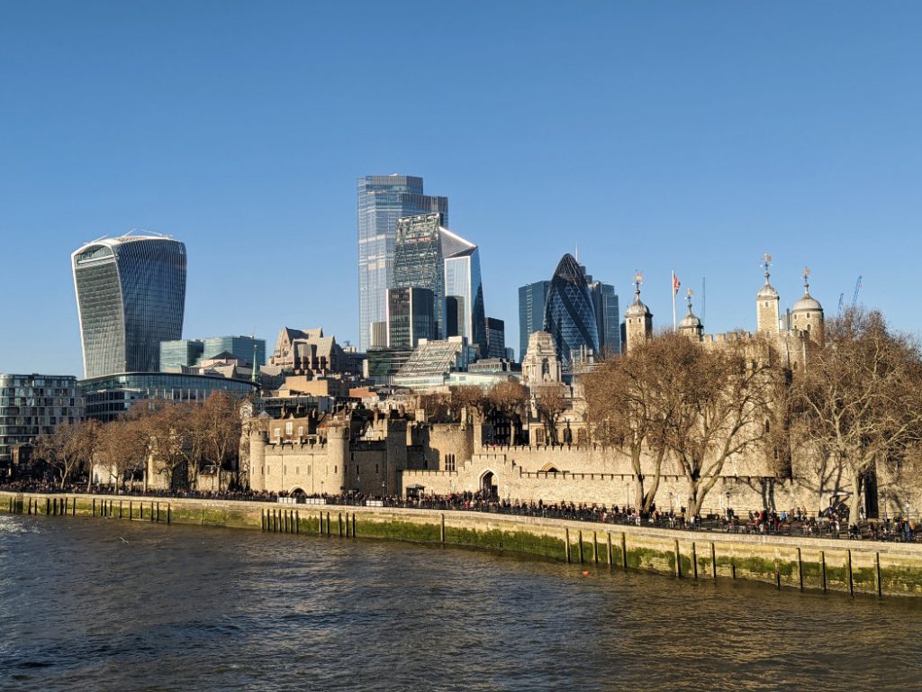 Views from Tower Bridge - the City of London