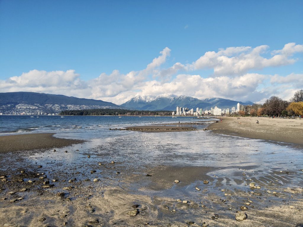 Kits beach view back towards Vancouver