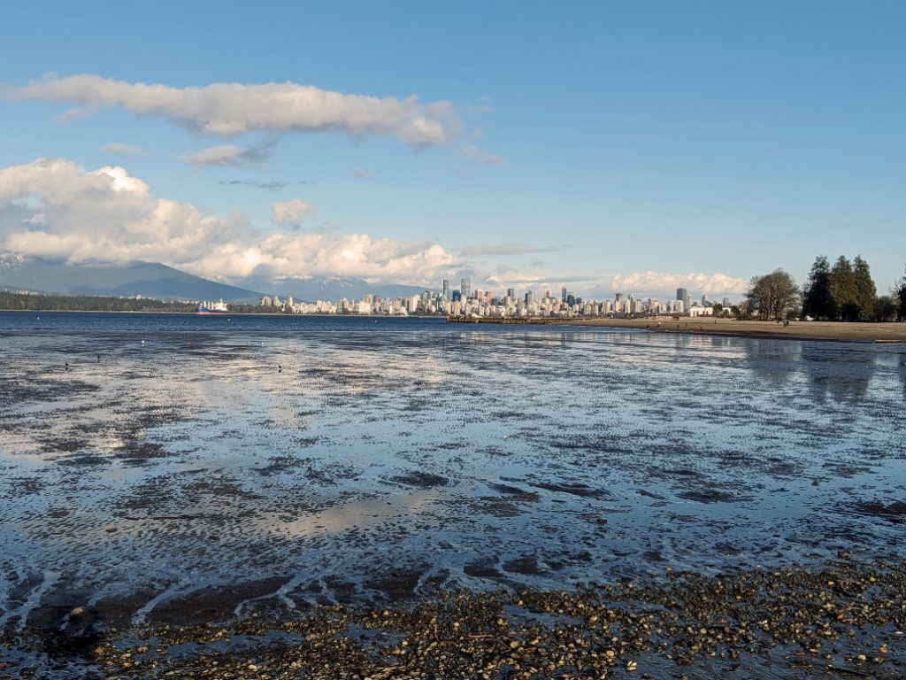 Locarno beach looking towards Vancouver - Almost Spanish Banks