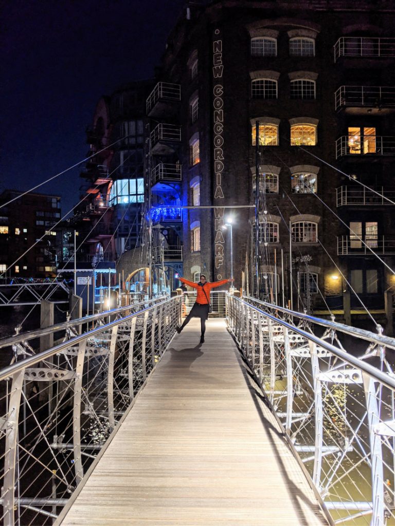 Walking along the South Bank at New Concordia Wharf
