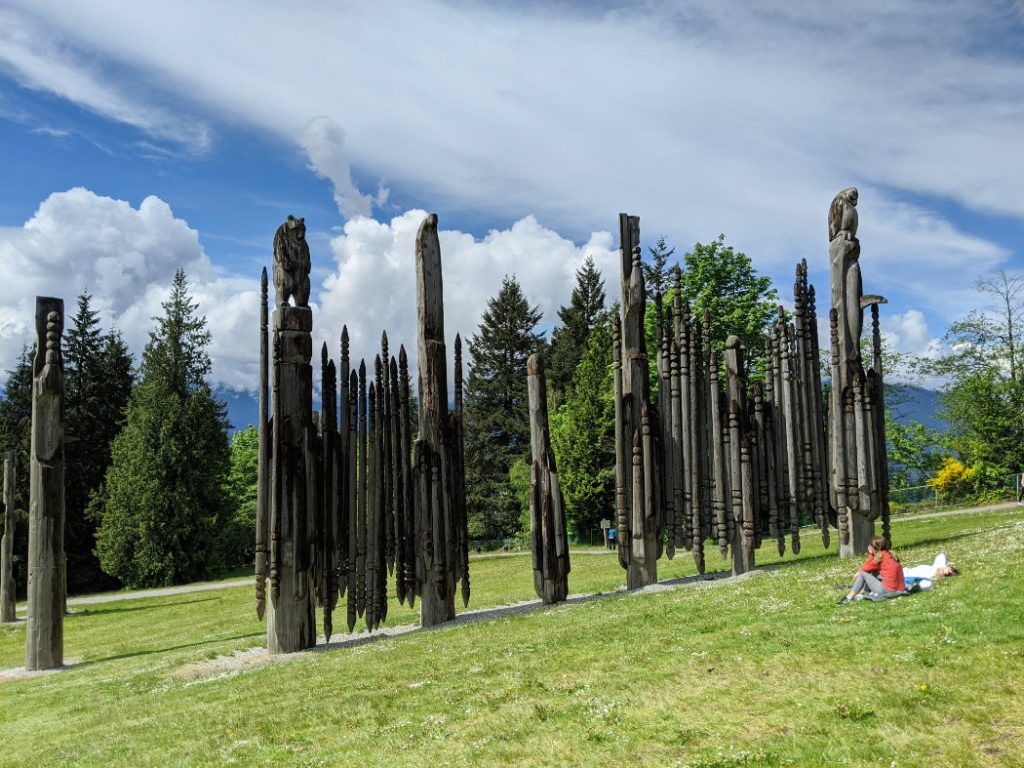 Kamui Mintara (Playground of the Gods) on Burnaby Mountain sculptures