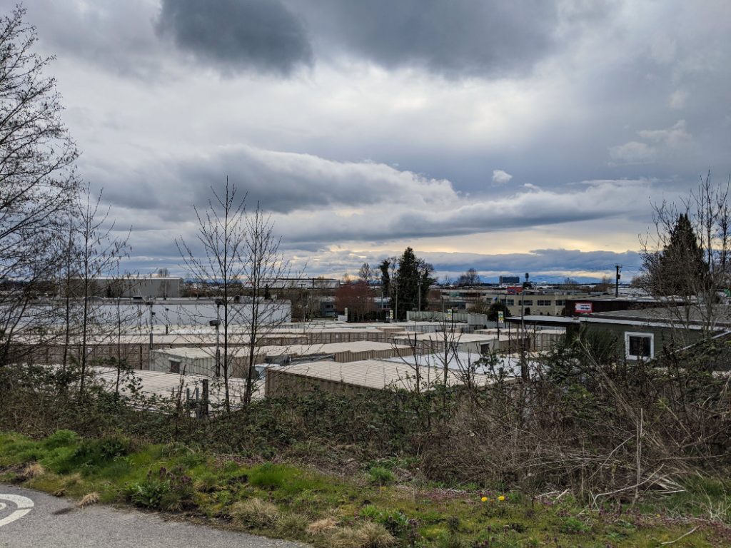 71st Avenue near the end of the Arbutus Greenway