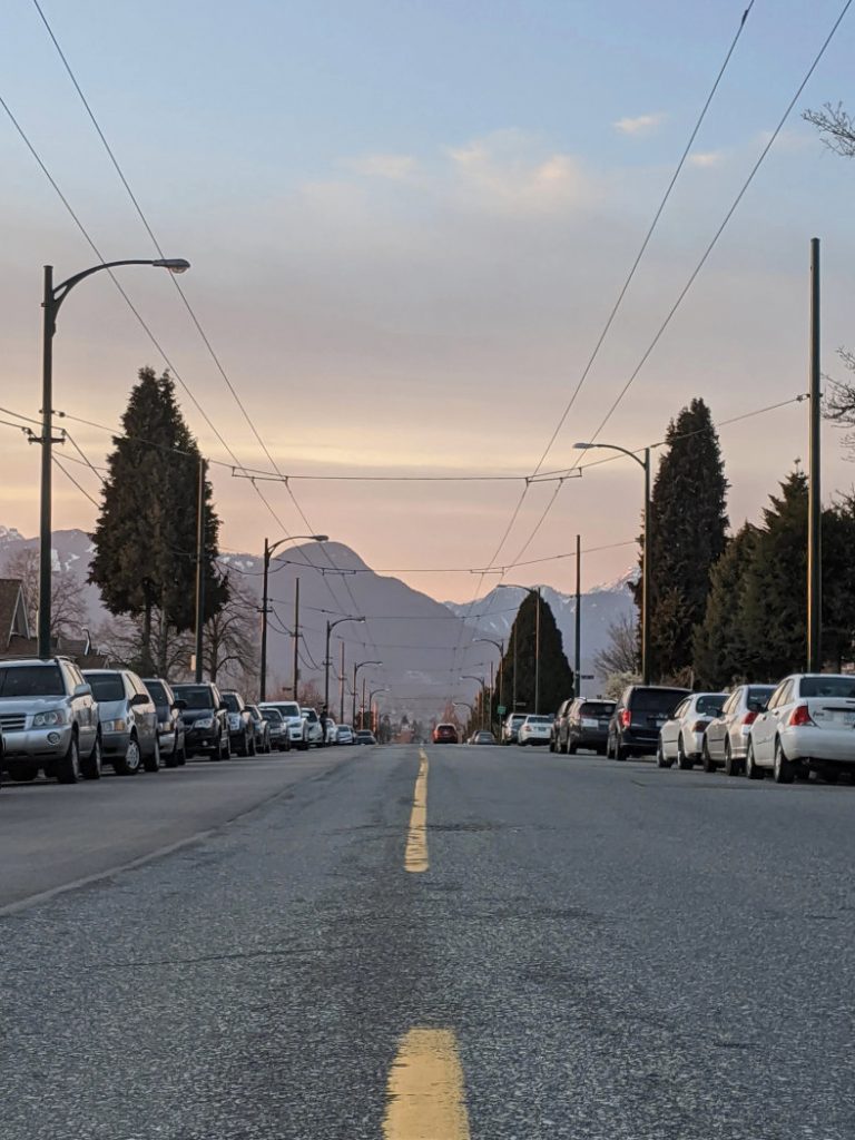 The walk home through East Van