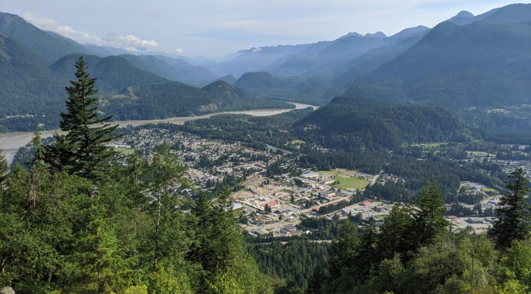 Looking down to Hope (from the top of the Hope Hustle)