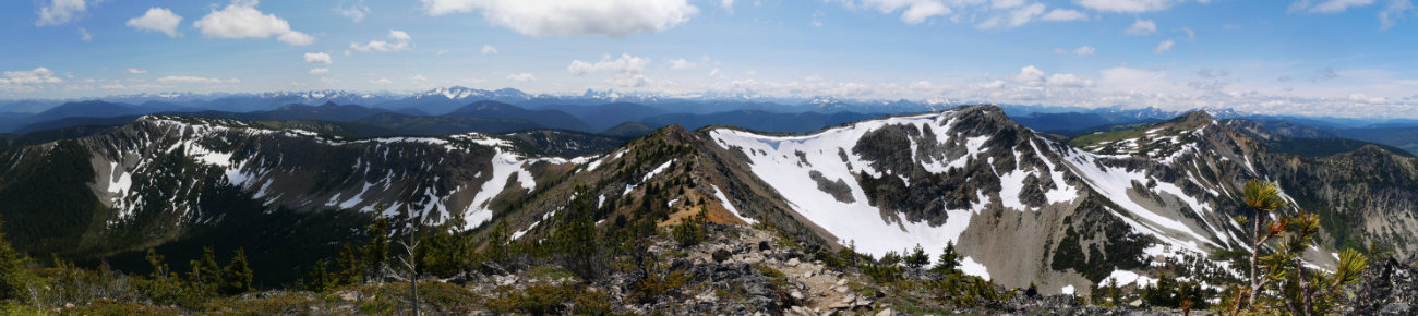 Panorama looking down from Three Brothers views