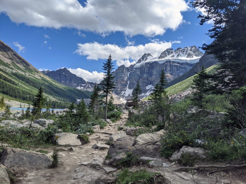 Mount Bell, Bident Mountain and Quandra mountain from consolation Lakes