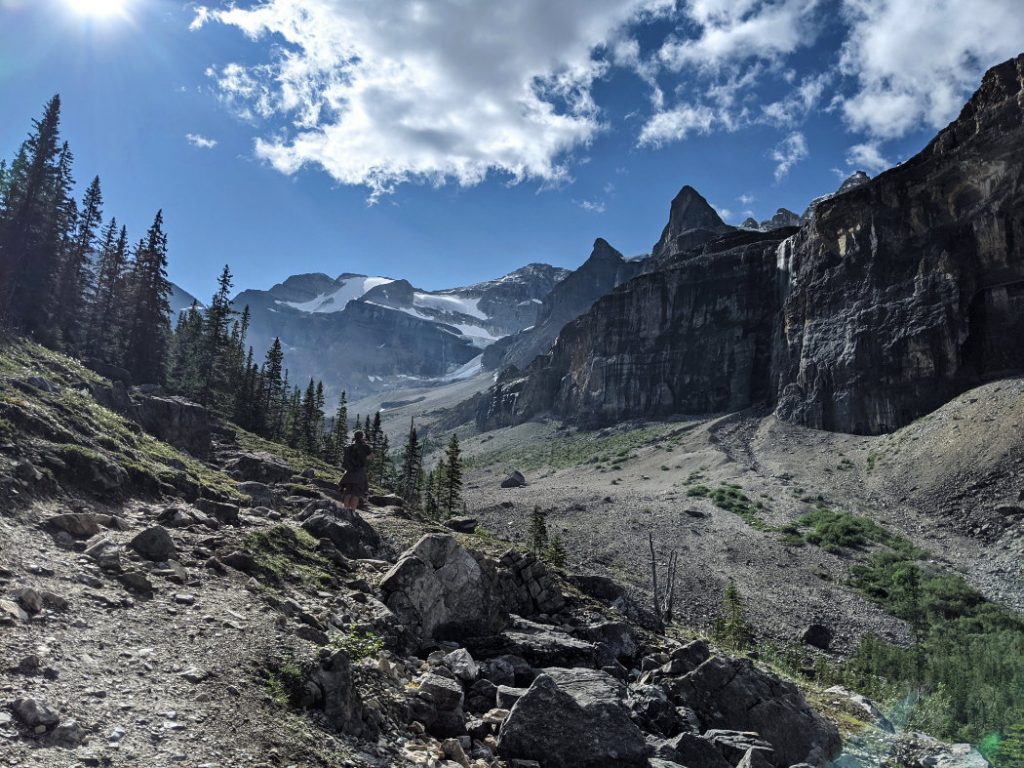 Looking up to the rocky section up to Stanley Glacier