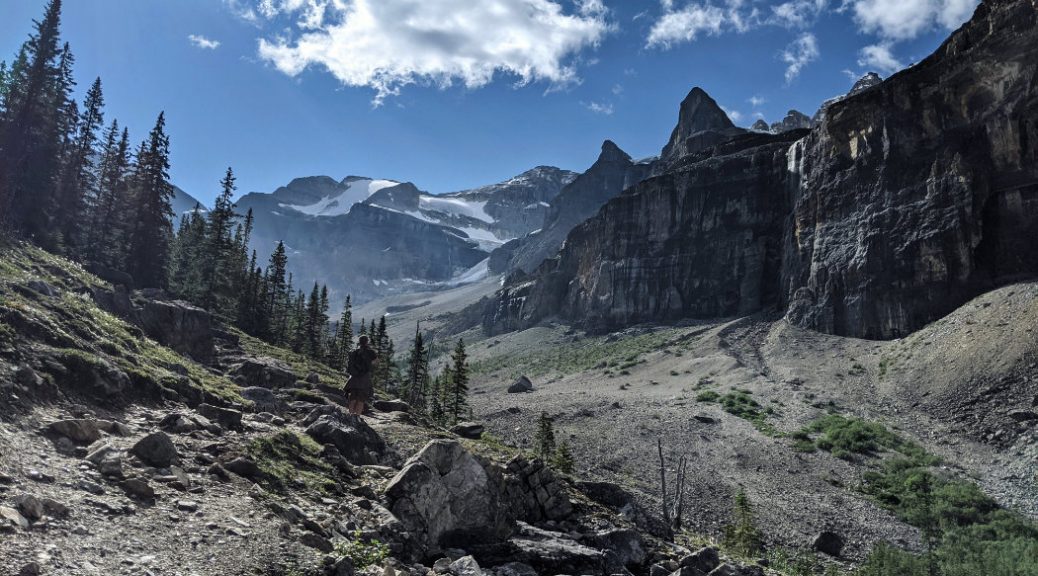 Looking up to the rocky section up to Stanley Glacier