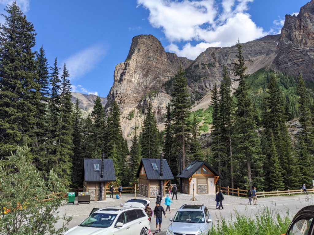 Loos with amazing views at Morain Lake