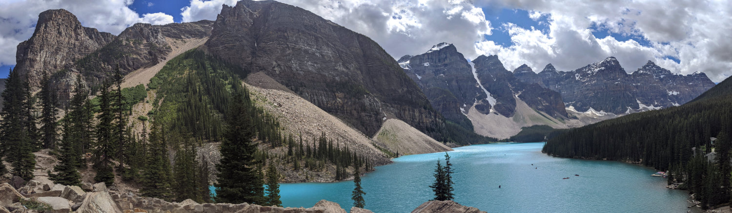 Views from the Rock Pile to Moraine Lake and the Valley of the Ten Peaks