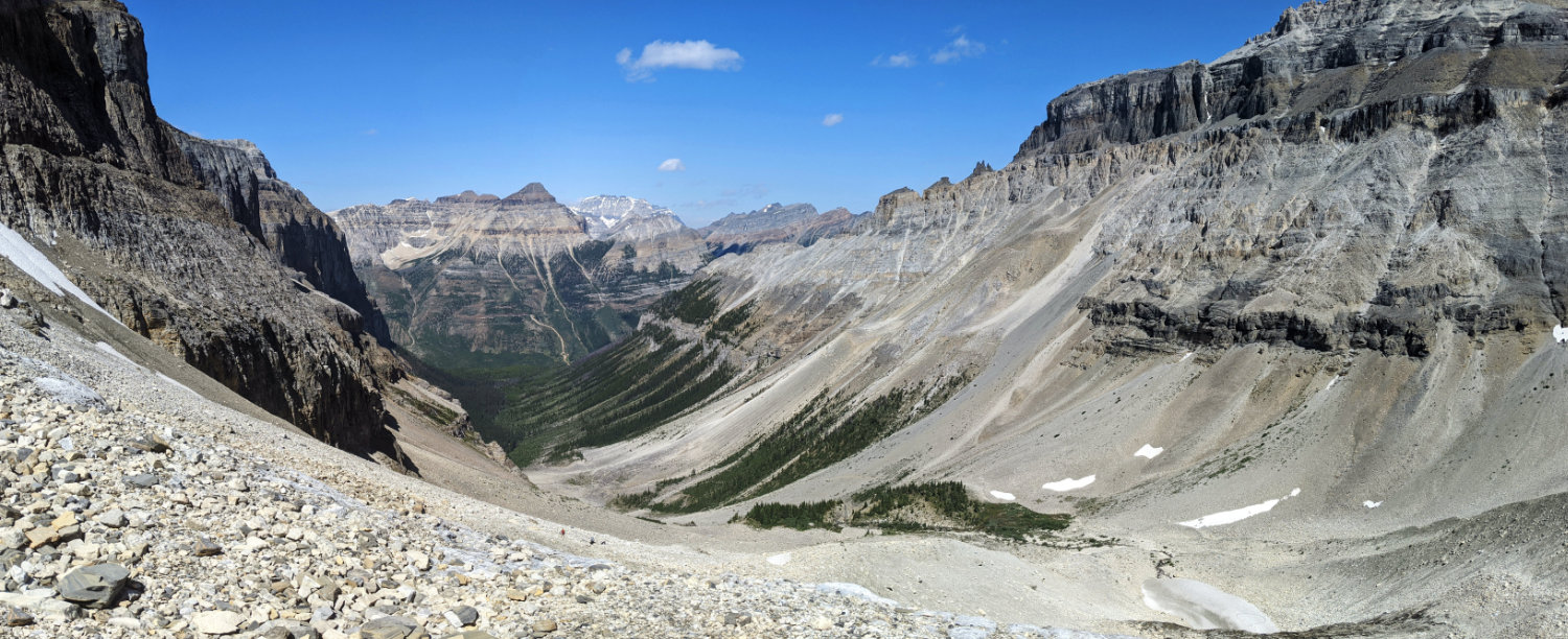 Panorama from Stanley Glacier lunch spot