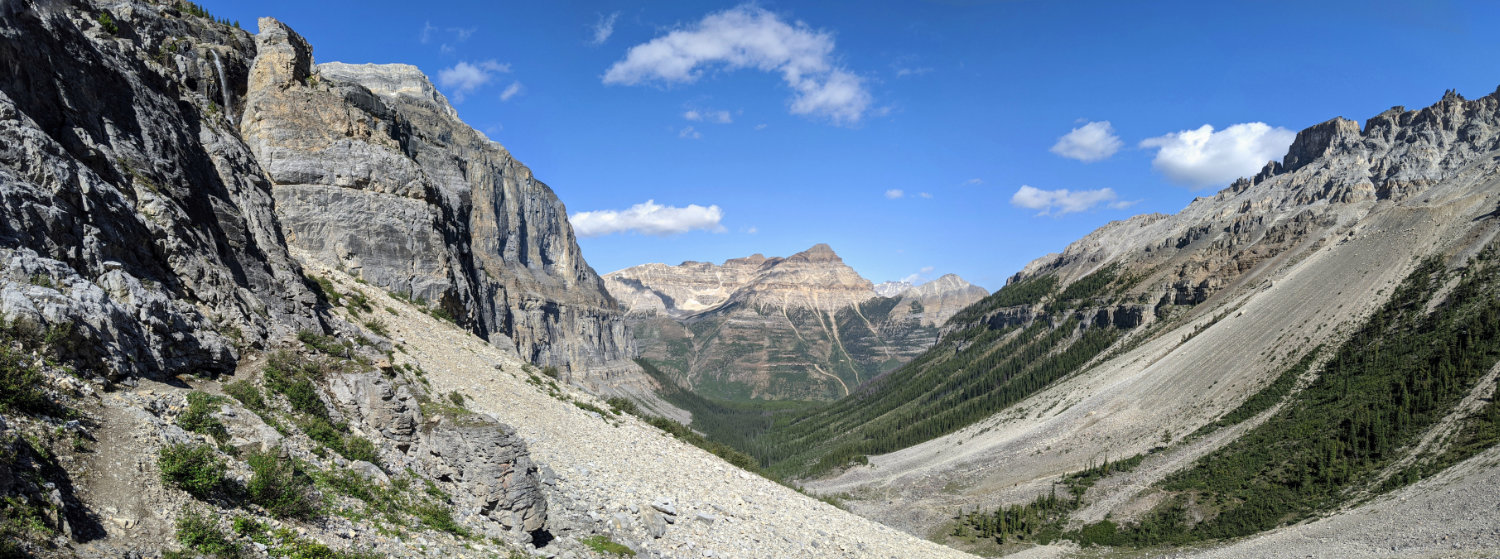 Panorama from near the nemesis - Stanley Glacier