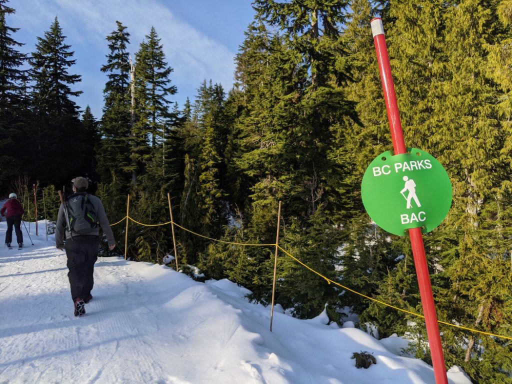 The trail starts at the base of Eagle Express Chairlift