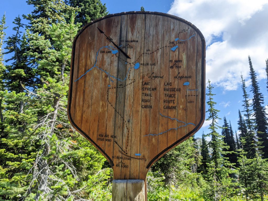 Map of the Lake trails - Revelstoke National Park