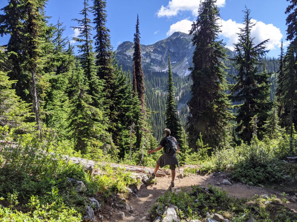 Amazing views through the trees on the way to Miller Lake