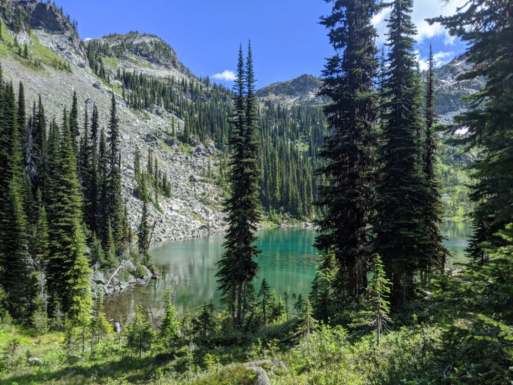 First view of Miller Lake