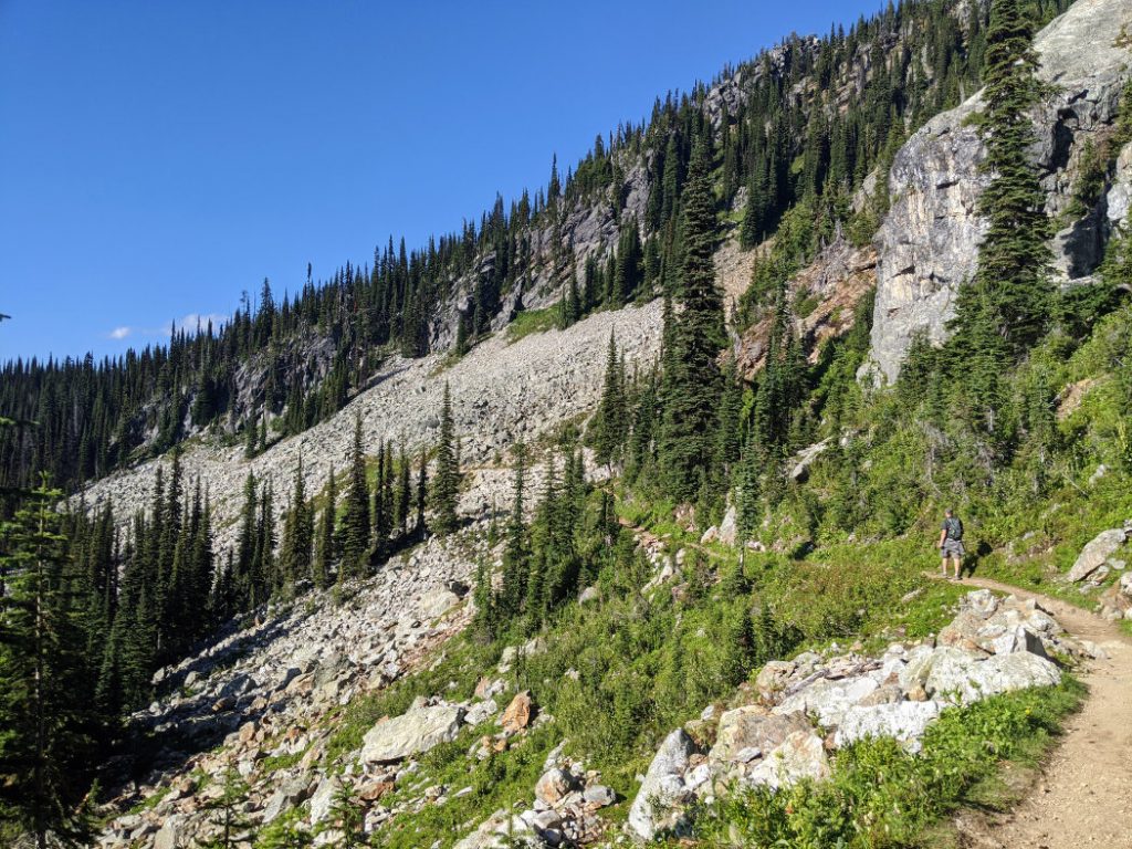 Continue along the Eva Lake trail