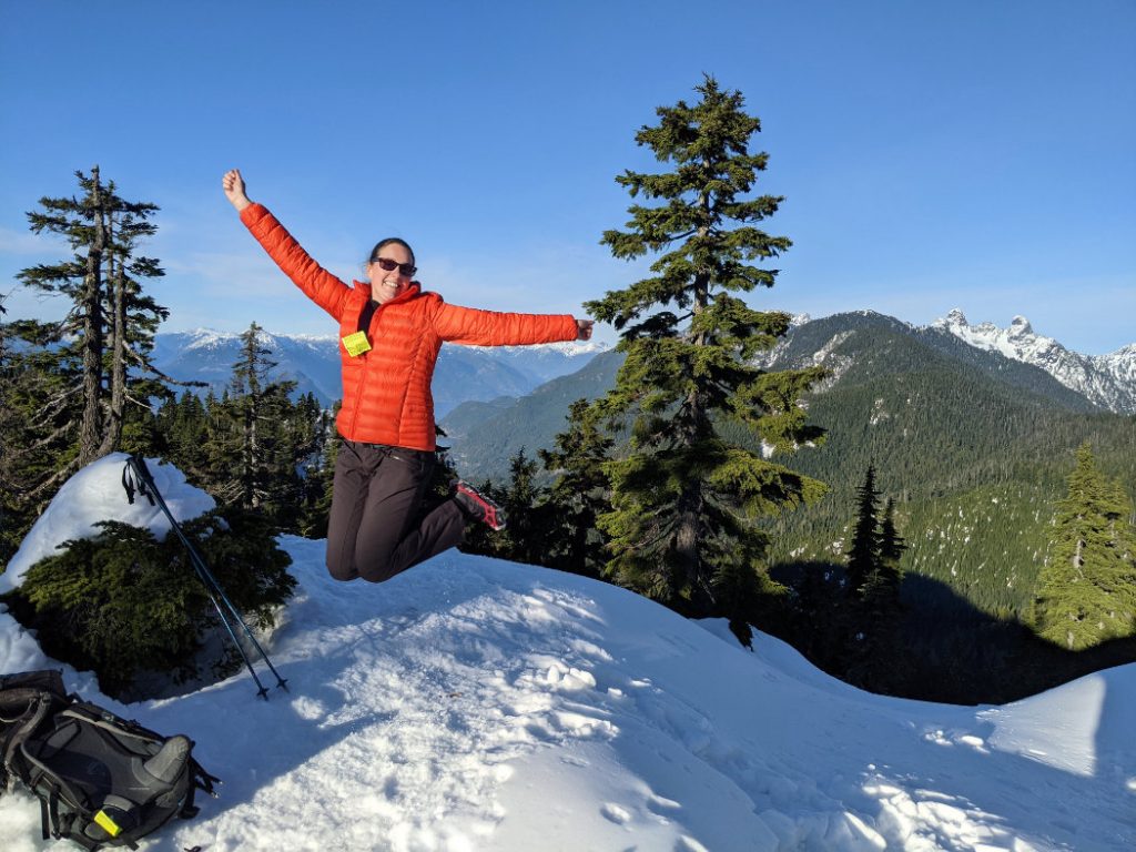 Jump shot- Snowshoeing on Black Mountain