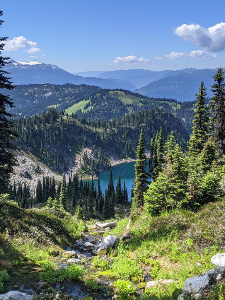 Looking back to Miller Lake