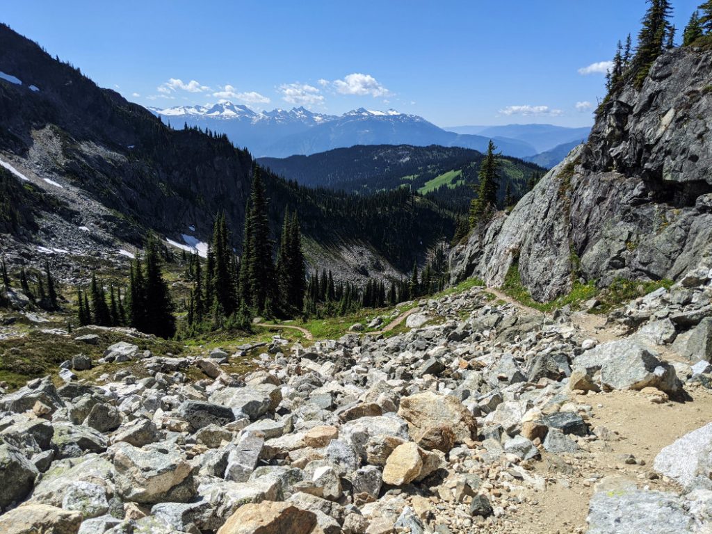 Views back the way we came above Miller Lake