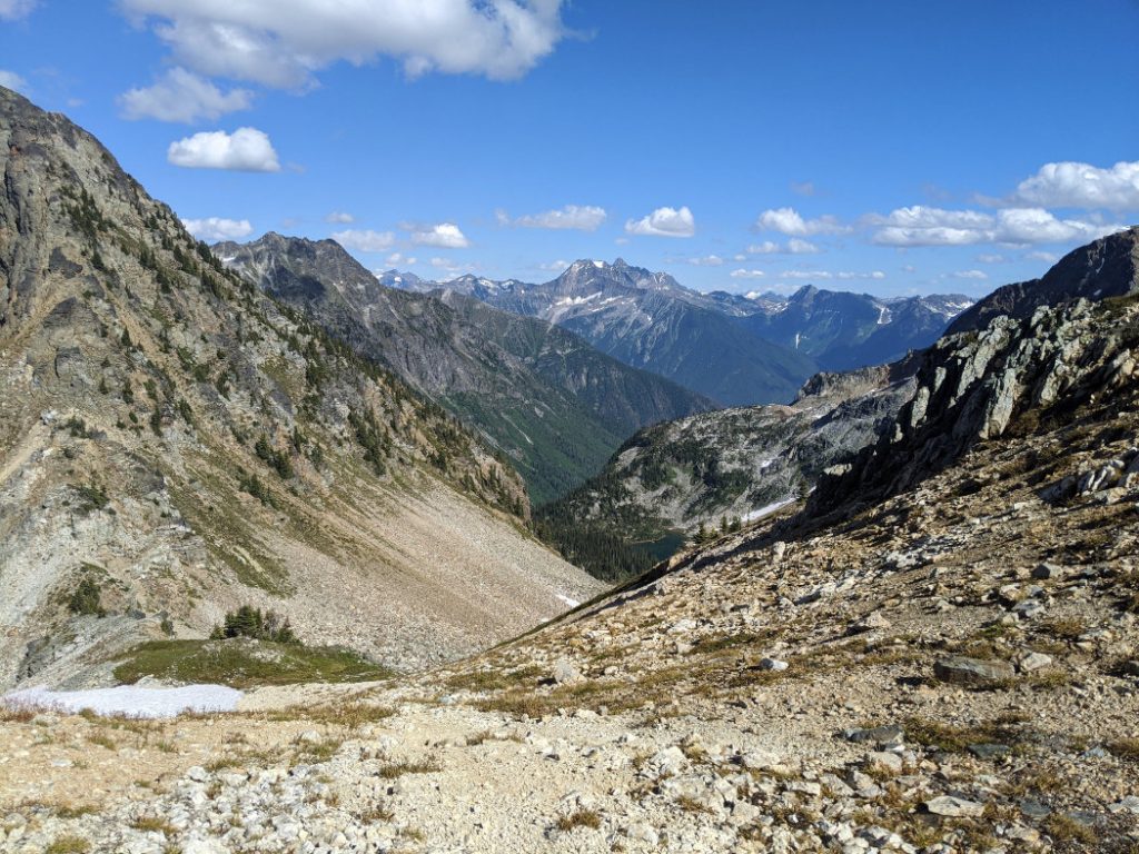 The view above Jade Lake