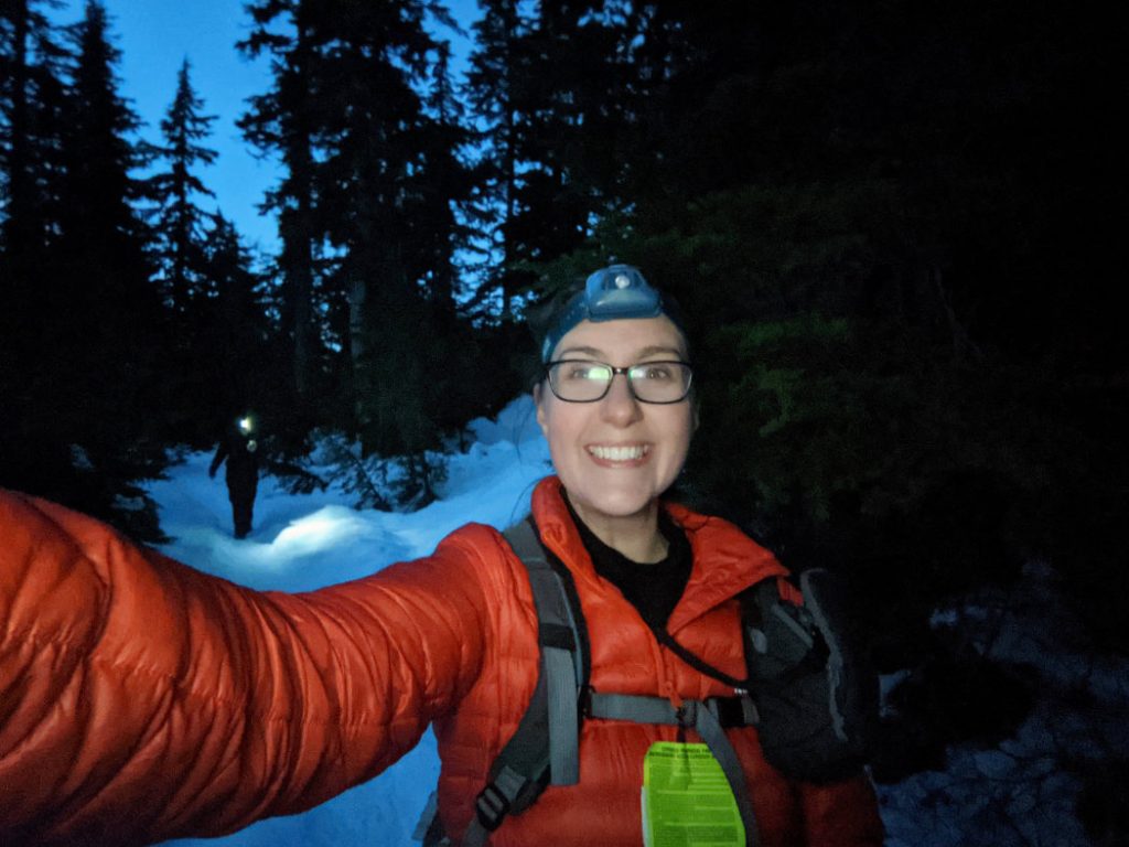 Heading back with headlamps
