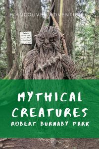 Mythical Creature sculptures in Robert Burnaby Park