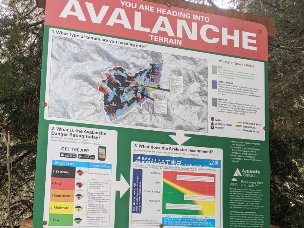 Avalanche map for Marriot Basin and Rohr Lake