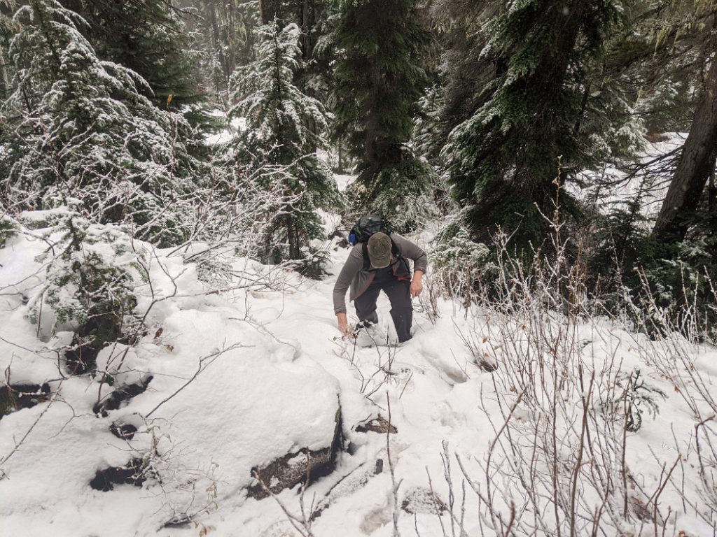 It got snowier as we gained elevation