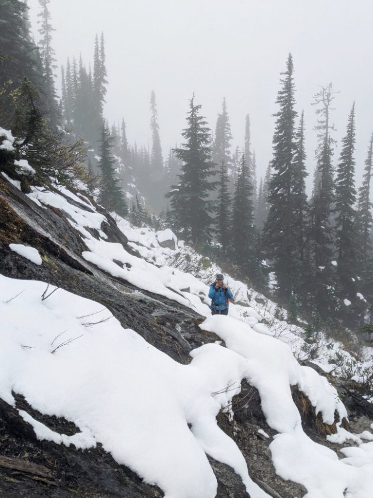 Heading up into the snow