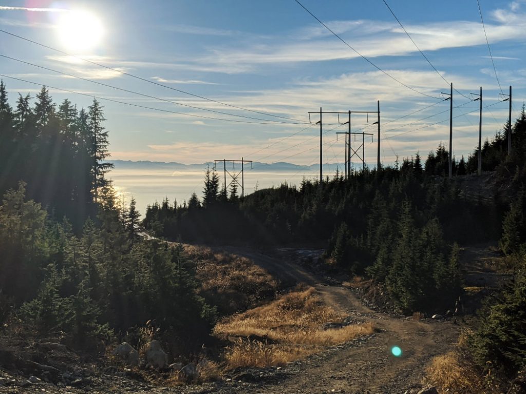 Powerline trail views on Hollyburn Peak