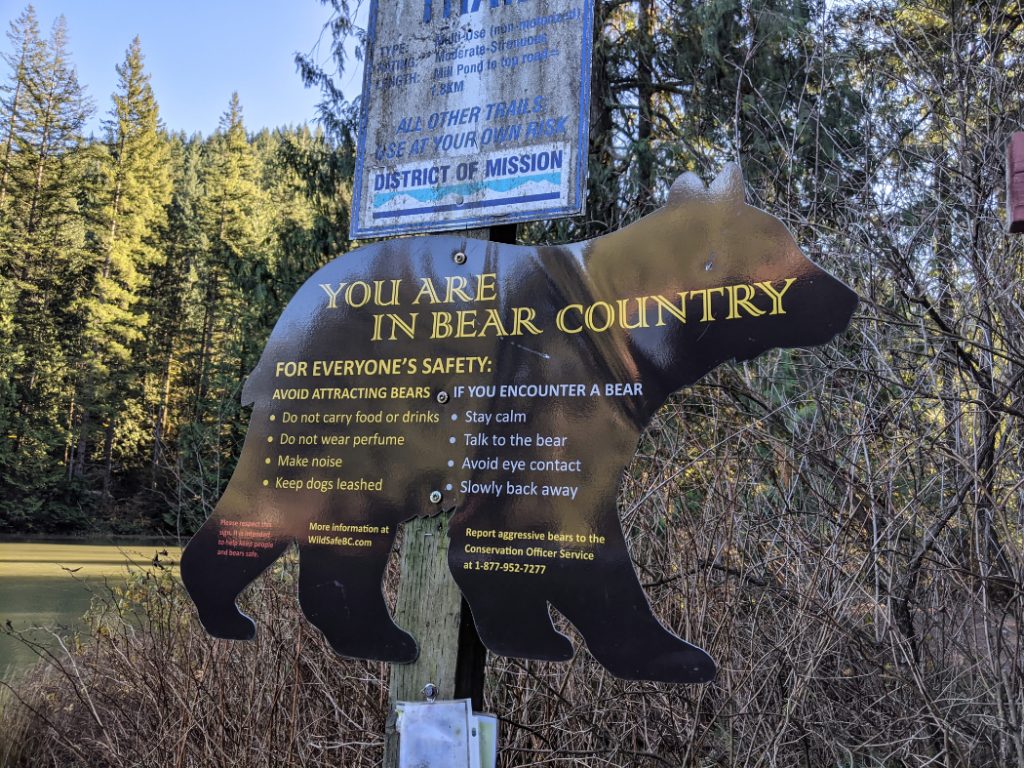 Sign on bear mountain - bears