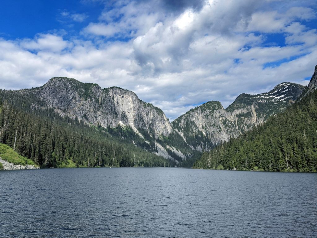 Mountains over Eaton Lake