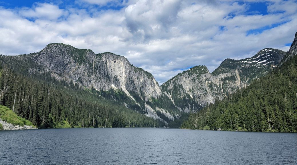 Mountains over Eaton Lake