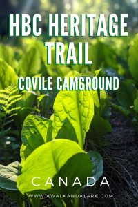 Covile Camp fun hike to a gorgeous campsite - HBC Heritage trail
