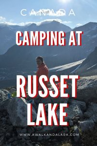 Camping at Russet Lake - best breakfast views