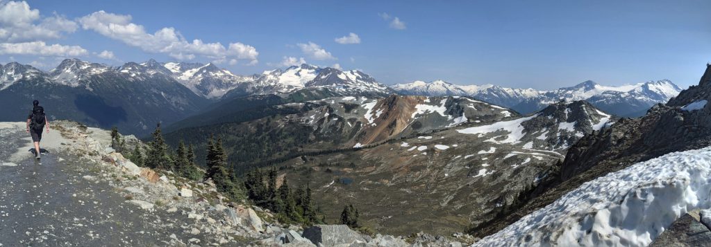 Views down to Harmony Lake and the Musical Bumps trail