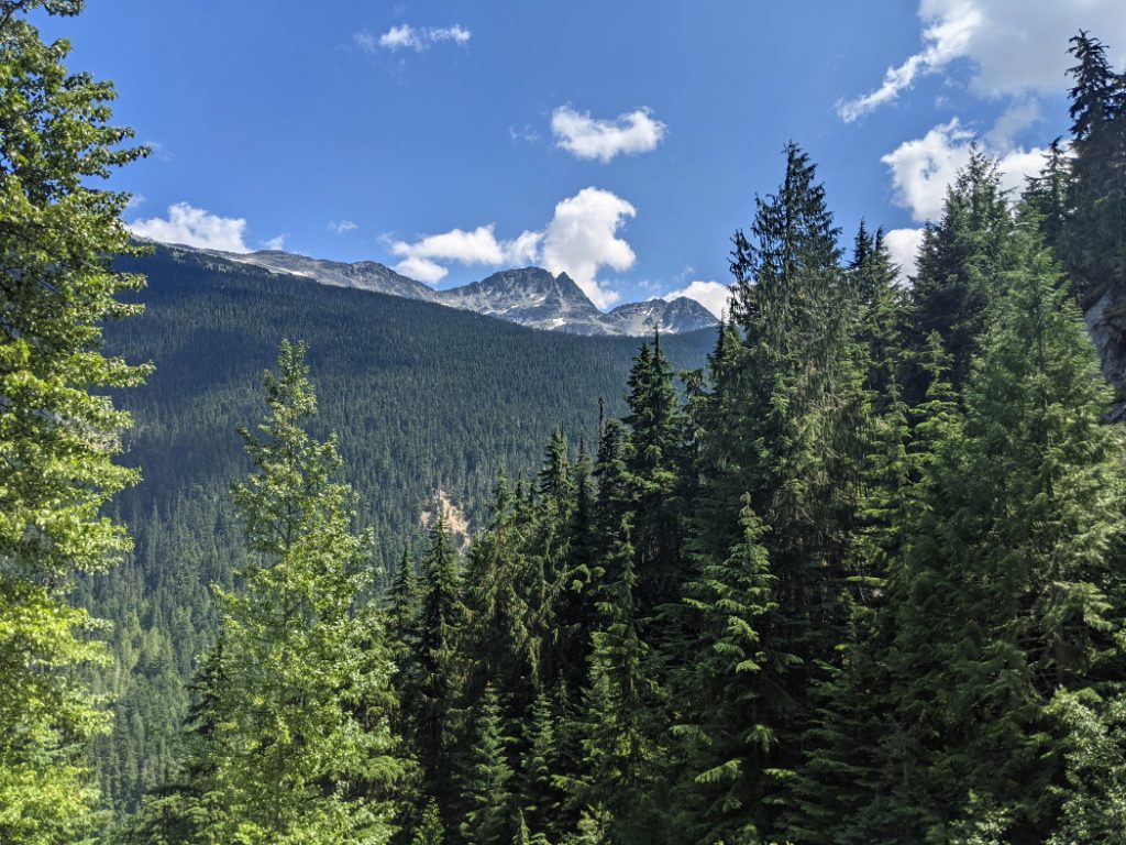 Peeking over to Blackcomb