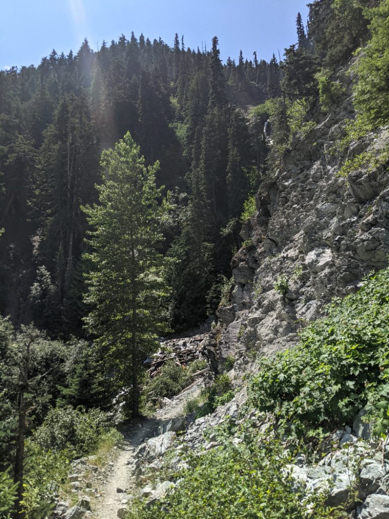 Steep trail beyond Harmony Creek