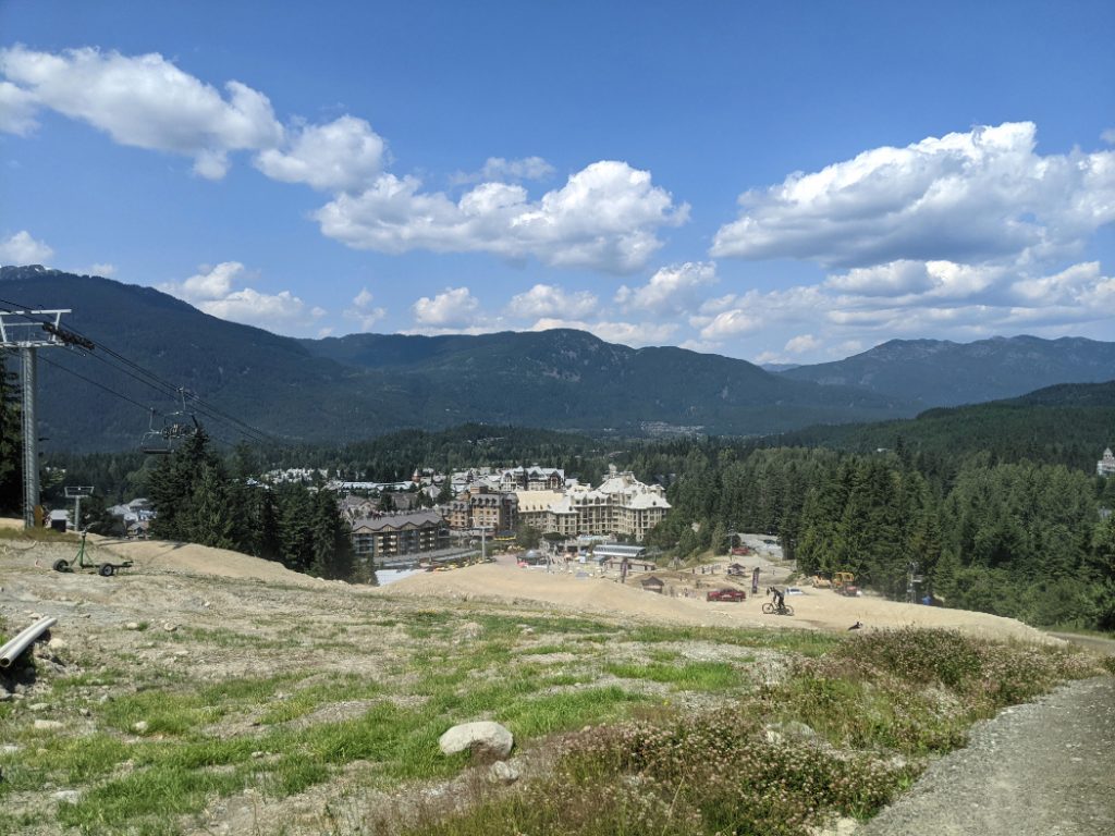 Views down to Whistler