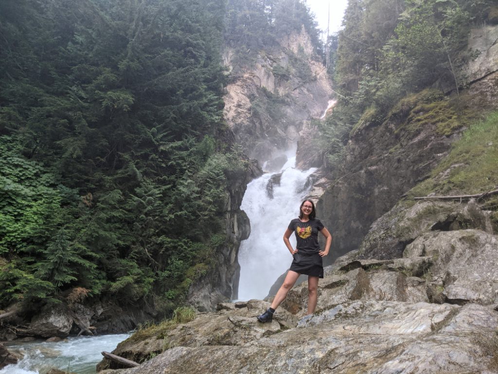 Bear Creek Falls in Glacier National Park - further away so less soggy