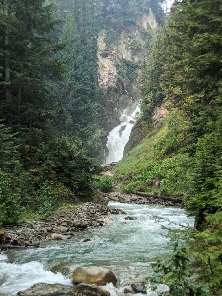 Beautiful Bear Creek Falls in Glacier National Park