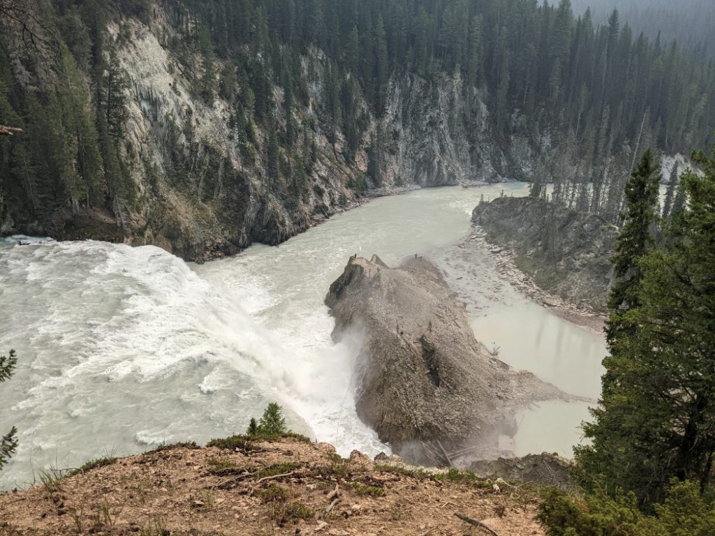 Wapta Falls from above the rock pile