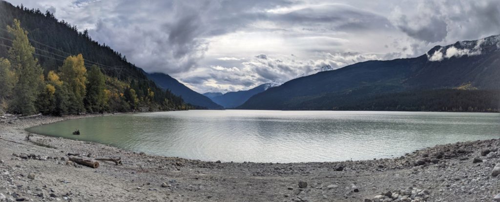 Lillooet Lake from Driftwood Bay campground