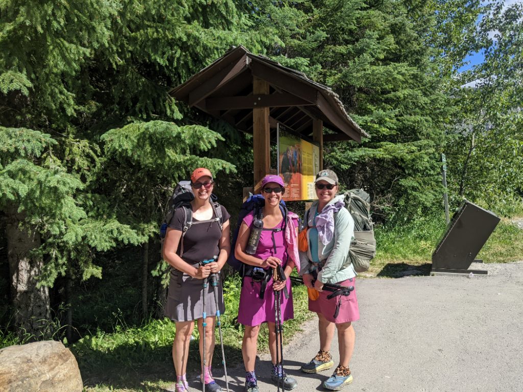 Getting started on the Rockwall Trail at the Paintpots trailhead